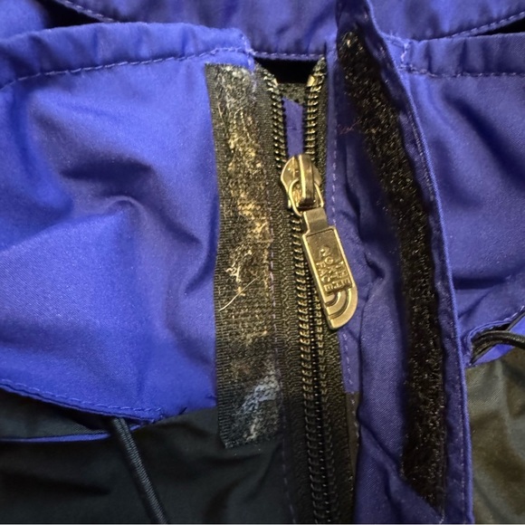 The North Face Jacket Mens Large Blue Black Hooded Full Zip Long Sleeve - Picture 8 of 13
